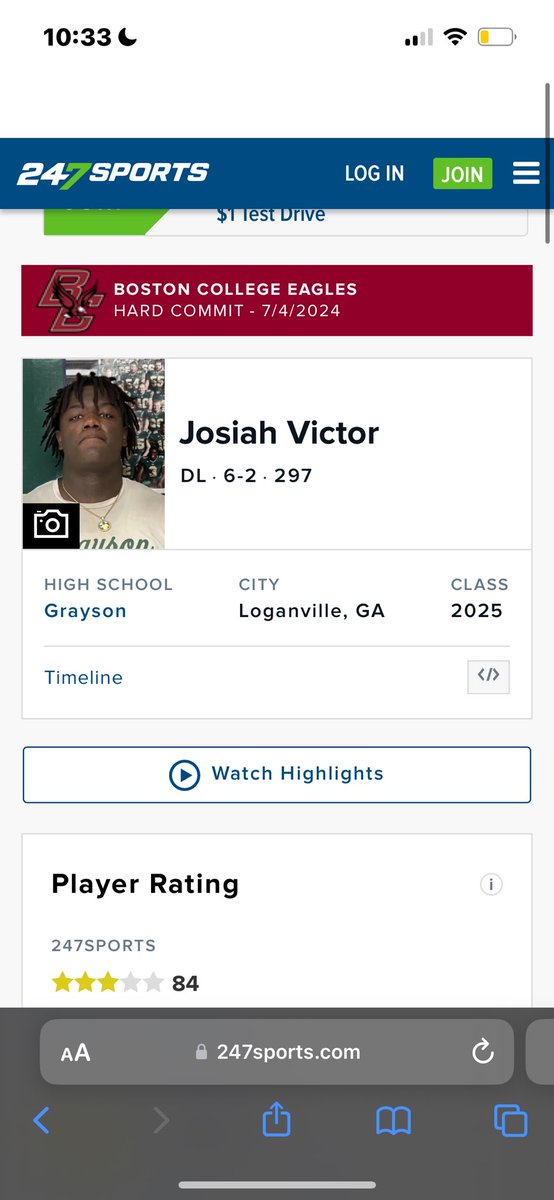 Blessed to be ranked a 3⭐️ by <a href="/247Sports/">247Sports</a>