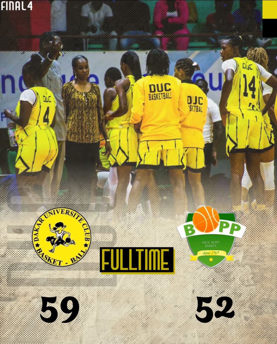 FINAL 4️⃣ FÉMININ ALLER

Les DUCHESSES s’imposent devant @bopp_basket_officiel et s’adjugent la manche aller. 

Rendez-vous demain pour la manche retour. 

FT: DUC 5️⃣9️⃣ — 5️⃣2️⃣ BOPP 

FORZA DUC 💛🖤💛4️⃣🎉🍀