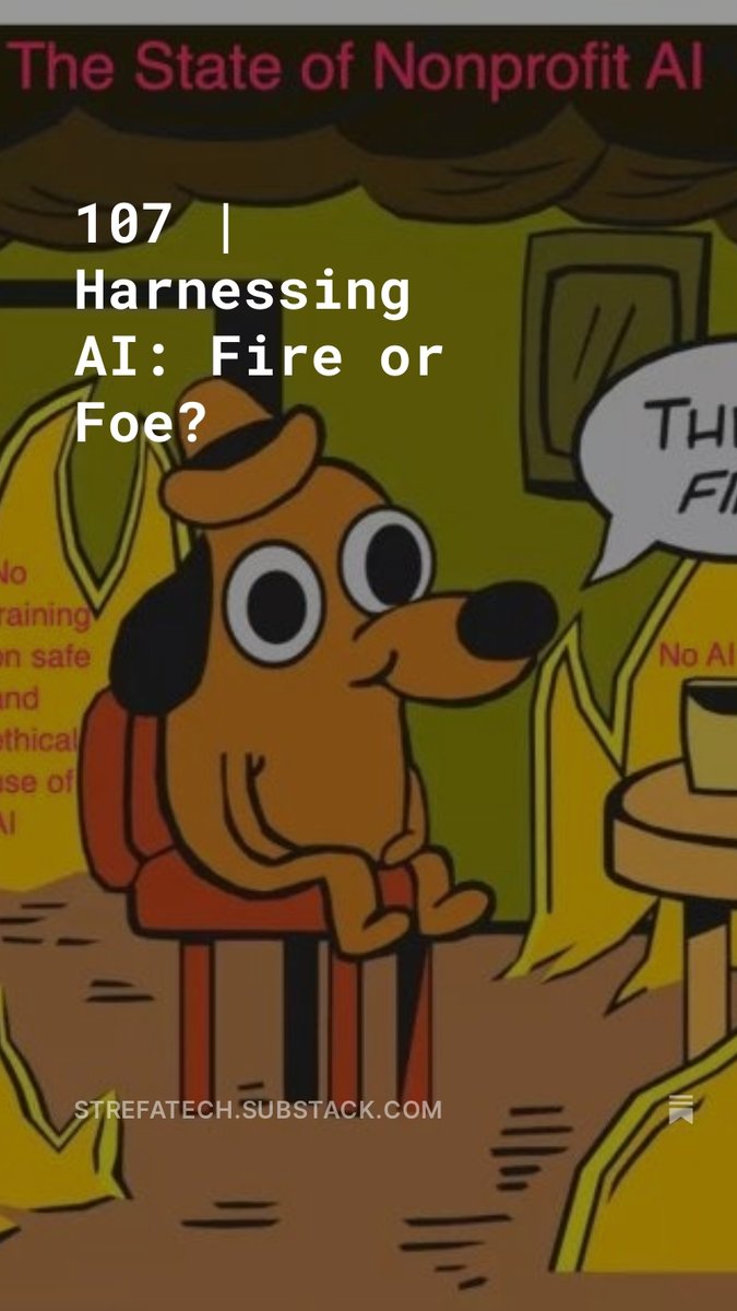 debstuligross's tweet image. 🔥 Playing with AI: Nonprofit game-changer or risk? Find out! #AI #AI4good #StrefaTECH open.substack.com/pub/strefatech…