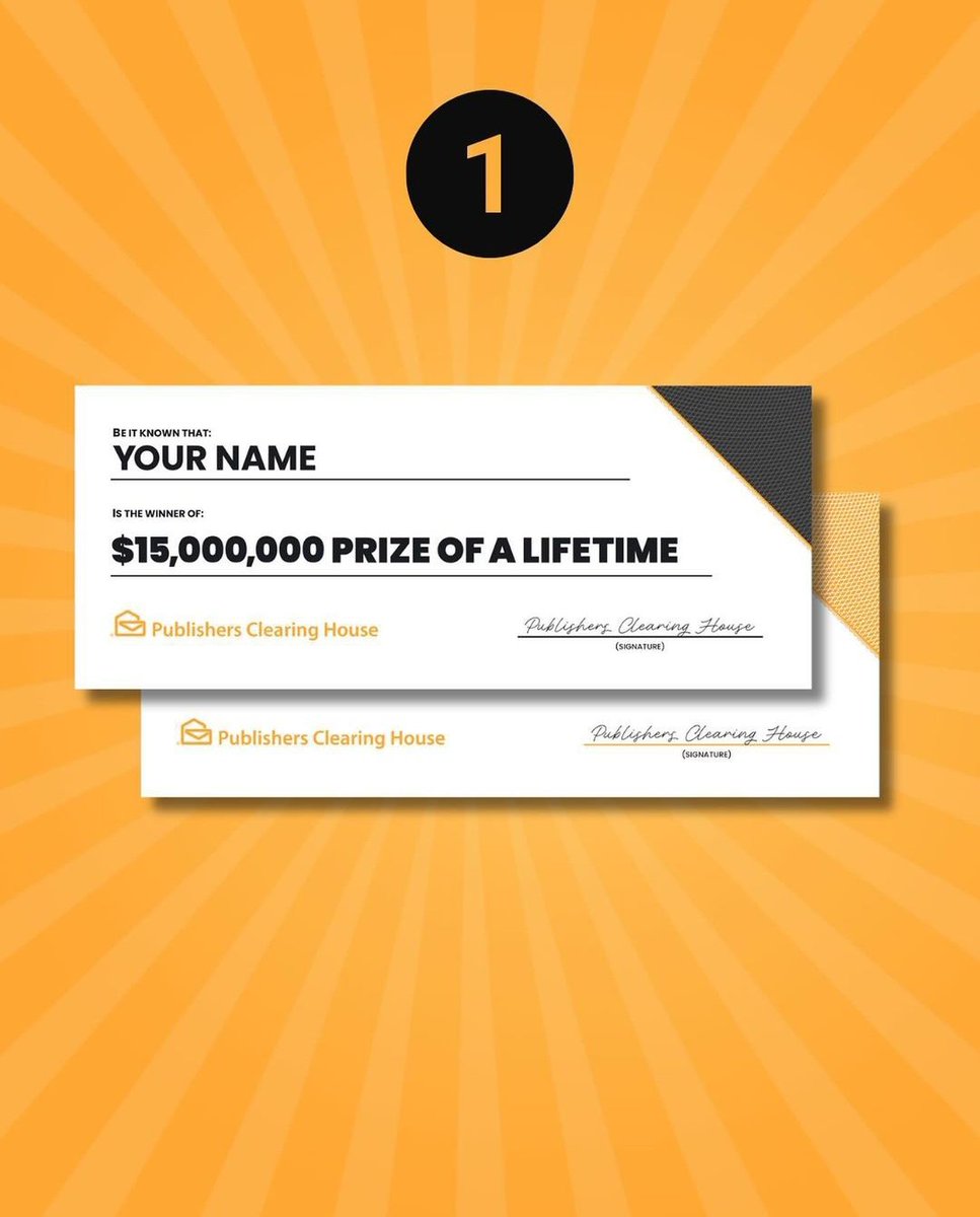 DaniellaLm2214's tweet image. we&apos;re giving our famous PCH &apos;big Check &apos; a major upgrade and we want YOU to help us choose the next design! Comment your favorite below and stay tuned to see which one takes the cake!🤩🎉
#bigcheck #resdesign #prizepatrol #publishersclearinghouse less