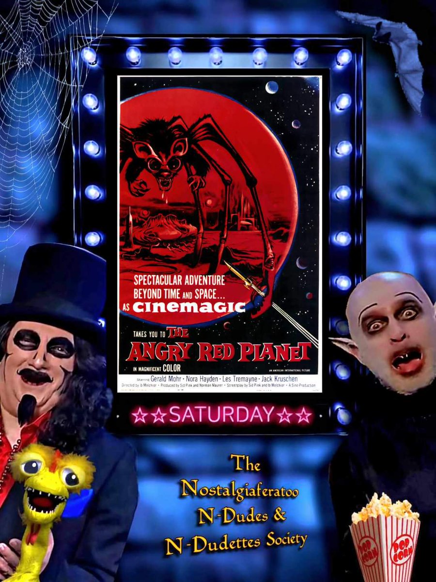 Tonight! On <a href="/Svengoolie/">Svengoolie</a> 
The Angry Red Planet! 
See us many years ago, before we came to earth 🐀🦇🕸
Tune in Tonight on <a href="/MeTV/">MeTV</a> 
#Svengoolie #MeTV
