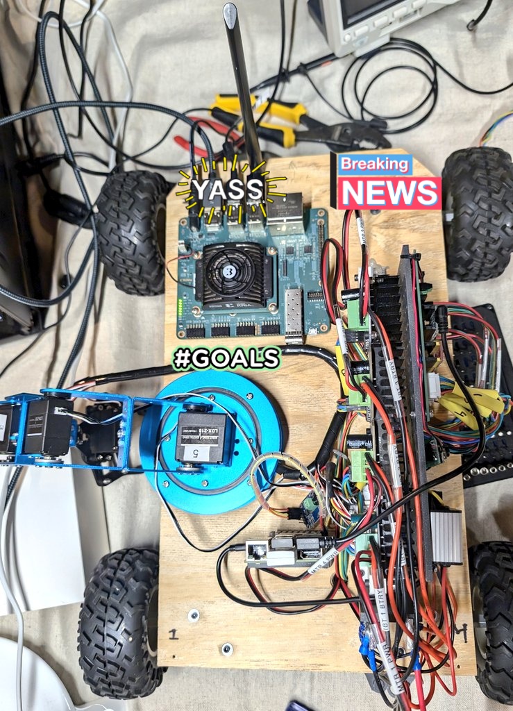 Big day: first mating of the #AMD #Kria #KR260 board with the robot.

A huge shout out to <a href="/KeithAylwin/">Keith Aylwin</a> &amp; <a href="/ArifSohaib1/">Muhammad Sohaib Arif</a> for making this possible! 👏👏👏 <a href="/AMD/">AMD</a> <a href="/AMDembedded/">AMD Embedded</a> <a href="/Hacksterio/">Hackster.io</a> #AMDPervasiveAI