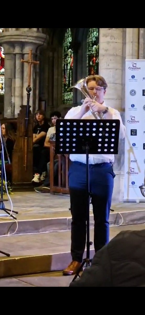 HJHaygarth's tweet photo. Fabulous evening spent celebrating young musicians playing for their Preston Simpson and Sterndale Trust Scholarships @HpoolCouncil. Well done child no 2...always a joy to hear him play 🎼📯 https://t.co/s5AvKYeegz