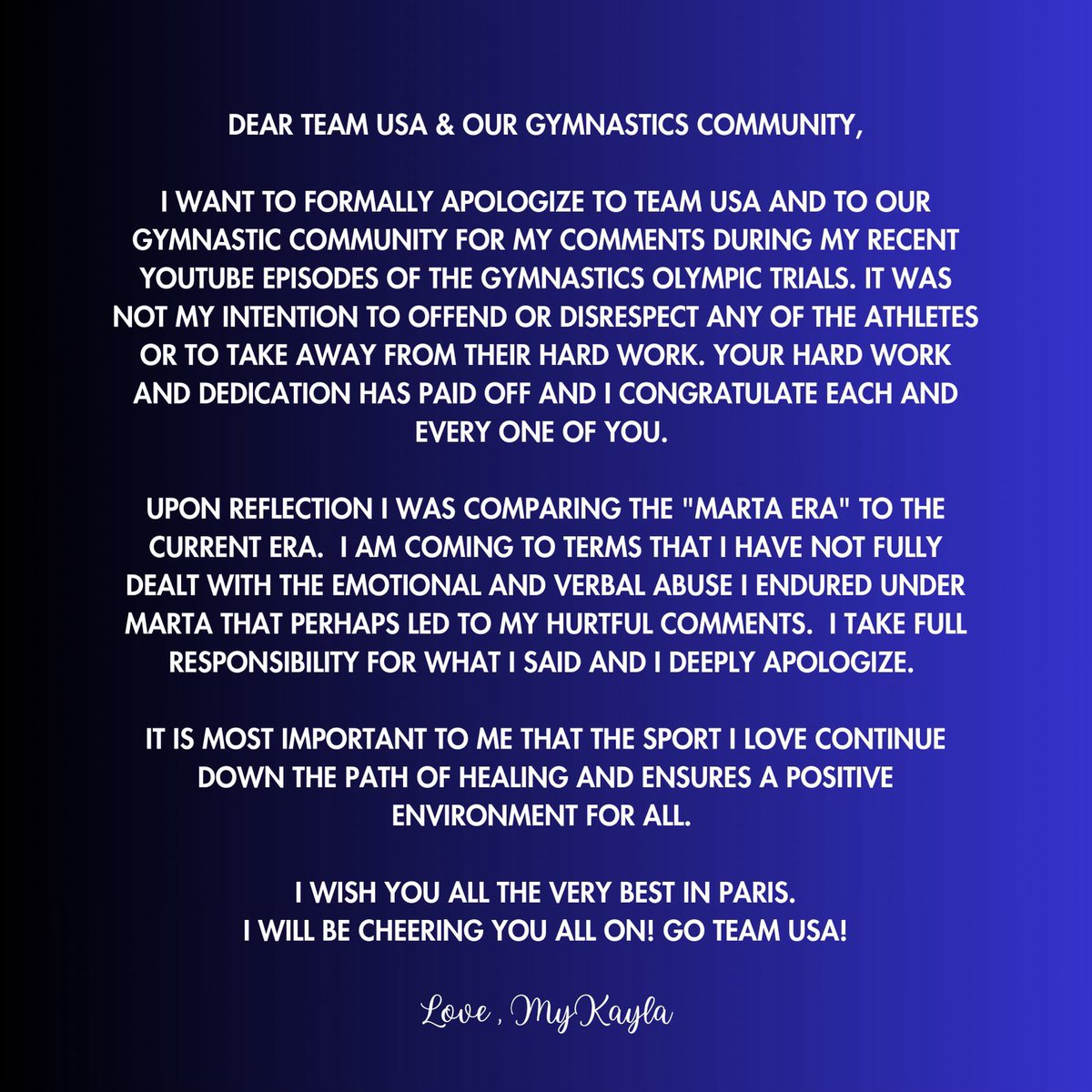 MyKayla Skinner (Harmer) (@mykaylaskinner) on Twitter photo 