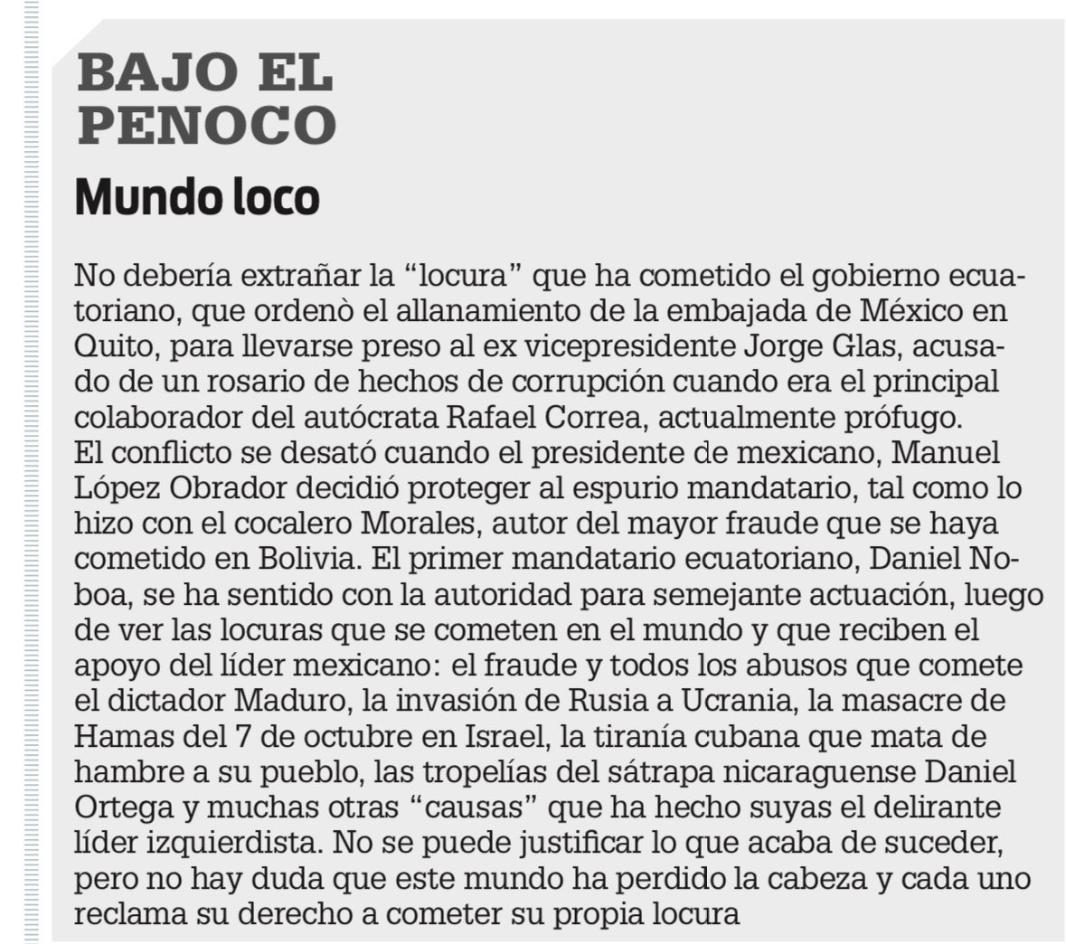 Soportar Gobiernos seudo democráticos es estar Loco. Reaccionar es estar Cuerdos….