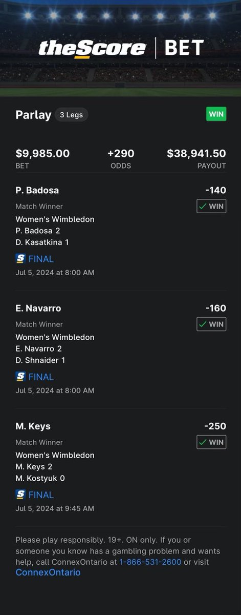 Nakas_'s tweet photo. Pretty Solid 24 Hours I think.

A $9,000 investment turned up to $245,000.

Good math in my books 😃

#sportsbettingpicks #GamblingCommunity #Wimbledon #SW19 #TennisBets https://t.co/wnTGT2c1tW