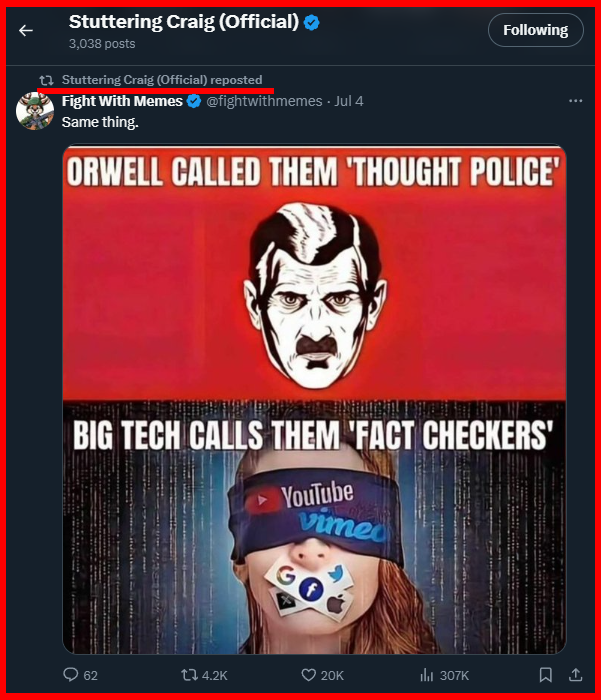 Sputtering Craig ᵖᵃʳᵒᵈʸ tweet media