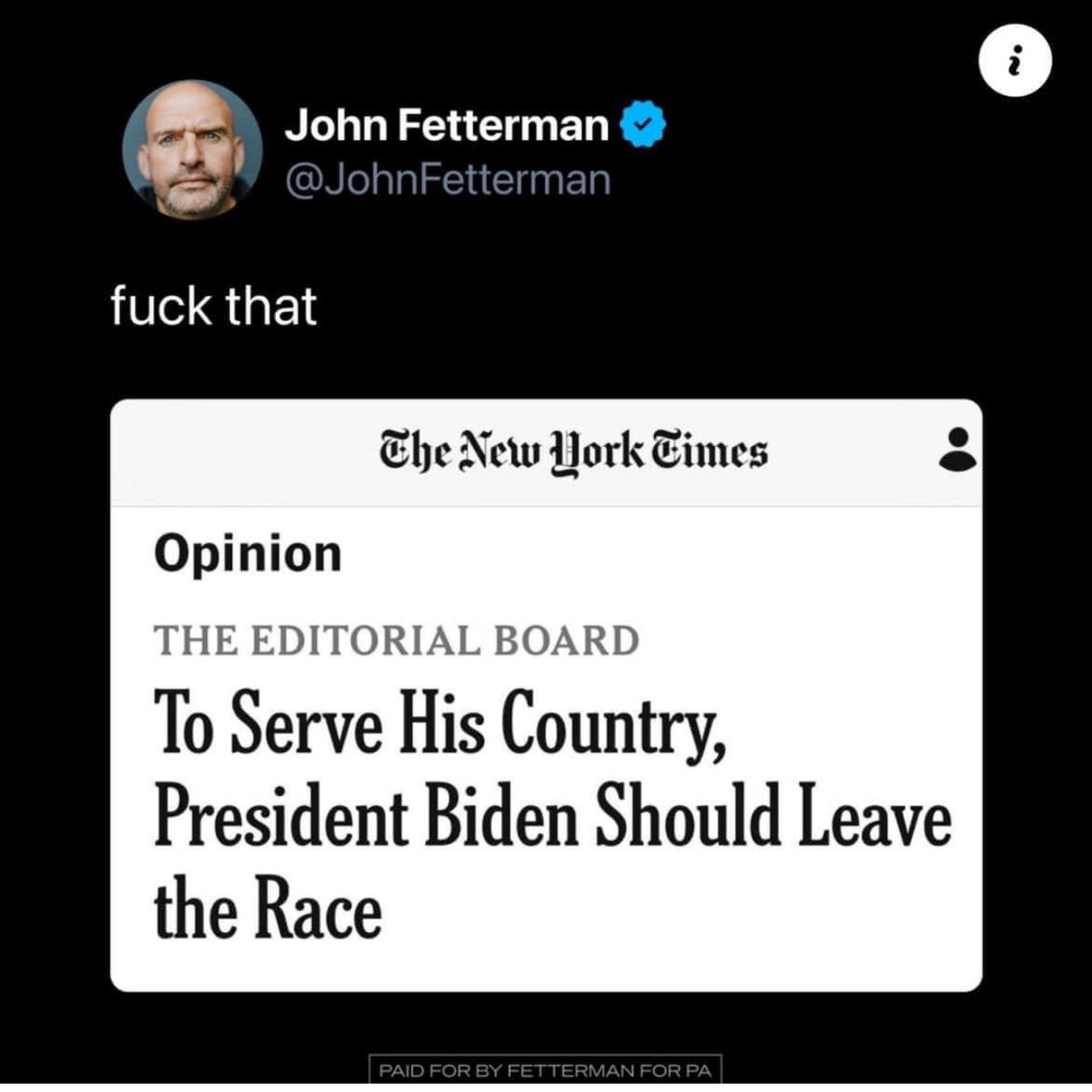 goRubenRuben's tweet photo. Oralè Resister
Don’t listen to the Ratings Pundits or the Blue Bees Clickbait; Joe Biden is in the leader of the Democratic Party and he’s all in for
Victory Roevember !
Vota Biden Harris Pro Choice
#BlueBees #USDemocracy @JoeBiden @JohnFetterman @BonnieRawson4 @irma @CaliforniaActi2 @JaniceD57079021 @Rannt