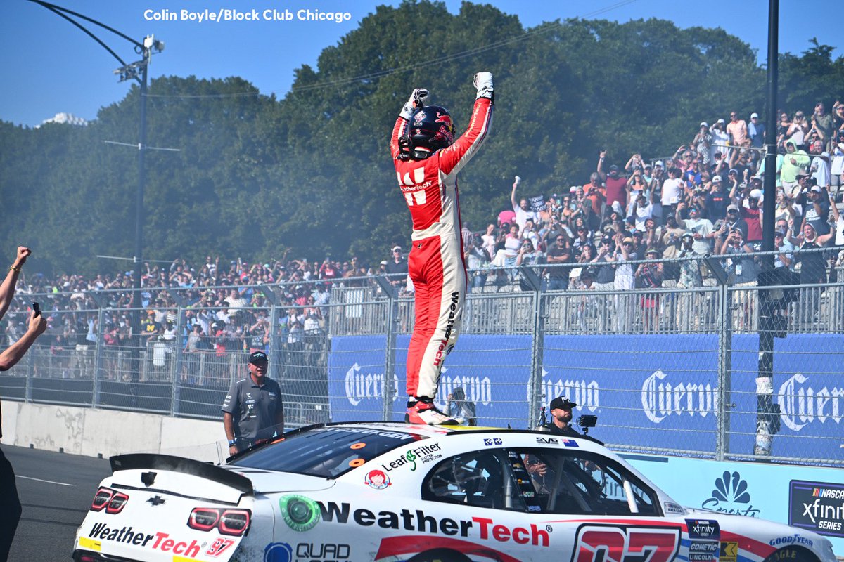 Driver <a href="/shanevg97/">Shane van Gisbergen</a> does it again in Chicago, winning the Loop 110 race during the NASCAR Chicago Street Race in Grant Park.

Story to come via <a href="/melodymercadotv/">Melody Mercado</a>/<a href="/BlockClubCHI/">Block Club Chicago</a>