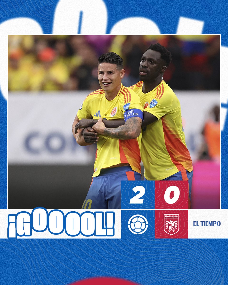 ELTIEMPO's tweet photo. 🇨🇴⚽ ¡GOOOOOOOOOOOOOOOOOOOOOOOOOO! James le da el segundo gol a la Selección Colombia https://t.co/NczN35Vxtr