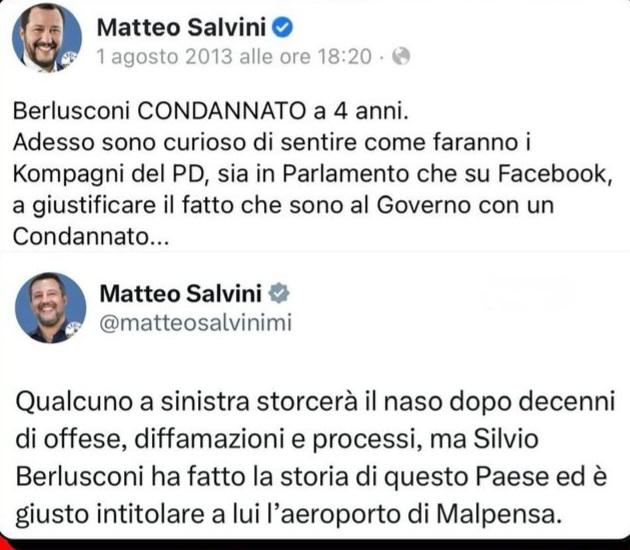 pietrogiliberti's tweet image. Ma esiste un politico meno coerente di questo?
#Salvini #Berlusconi #Malpensa
