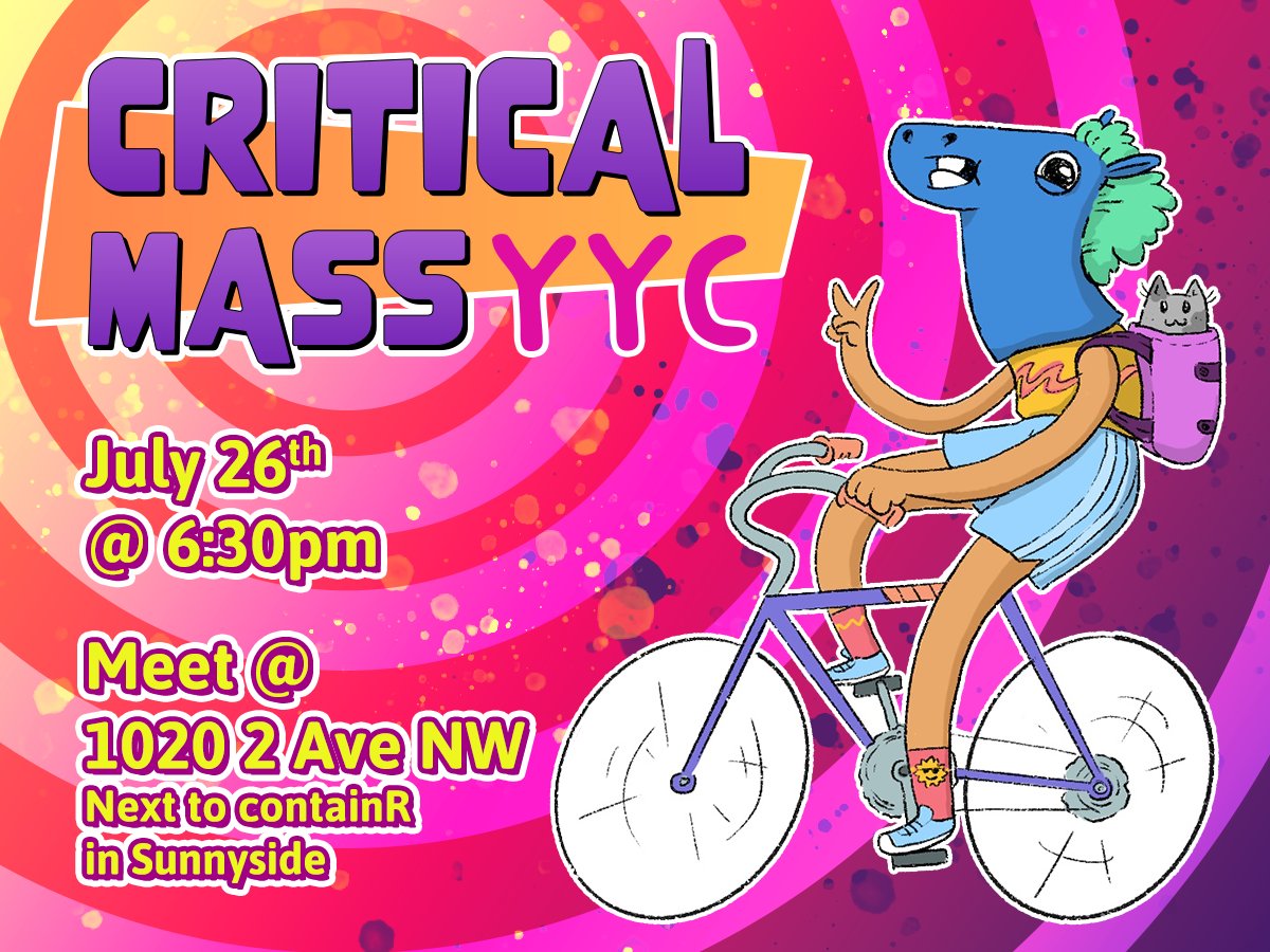 Ride daily and celebrate monthly #yycbike 🌞 See you at the end of the month!