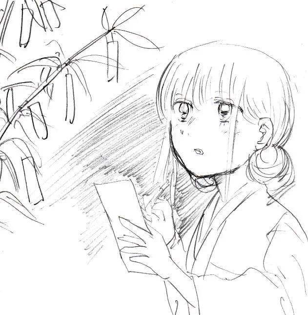 過去絵再掲。近くの小学校で七夕飾りを近くの商店に飾り付けてました、見るとvTuberになりたいとか大谷翔平のような野球選手になりたいとかあって時代を感じます。