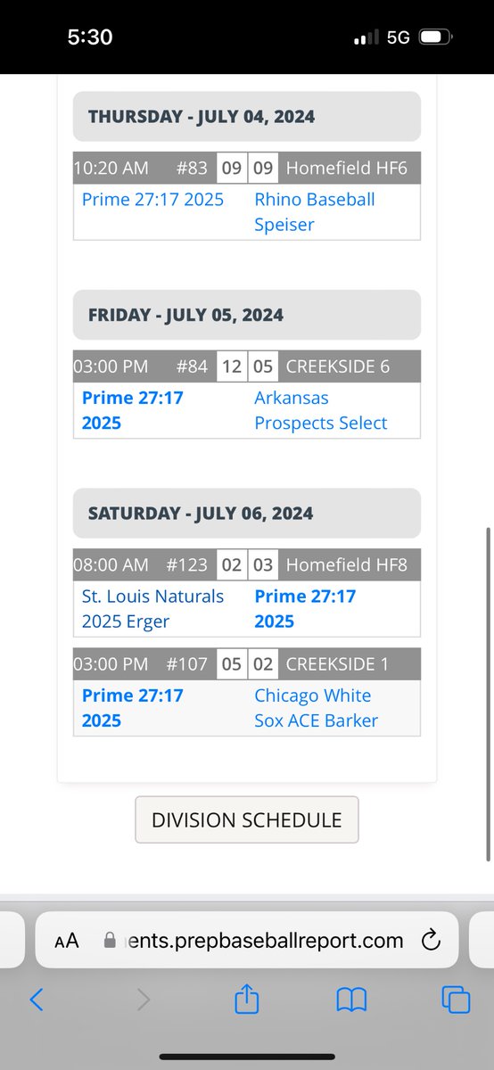Prime 27:17 2025 (@27_2025) on Twitter photo Midwest Premier Super 17
3-0-1 going into tomorrow! Played really good ball. Back tomorrow will update time late tonight! @PBR_Uncommitted <a href="/PBRTournaments/">Prep Baseball Tournaments</a> Midwest Premier Super 17
3-0-1 going into tomorrow! Played really good ball. Back tomorrow will update time late tonight! @PBR_Uncommitted <a href="/PBRTournaments/">Prep Baseball Tournaments</a>