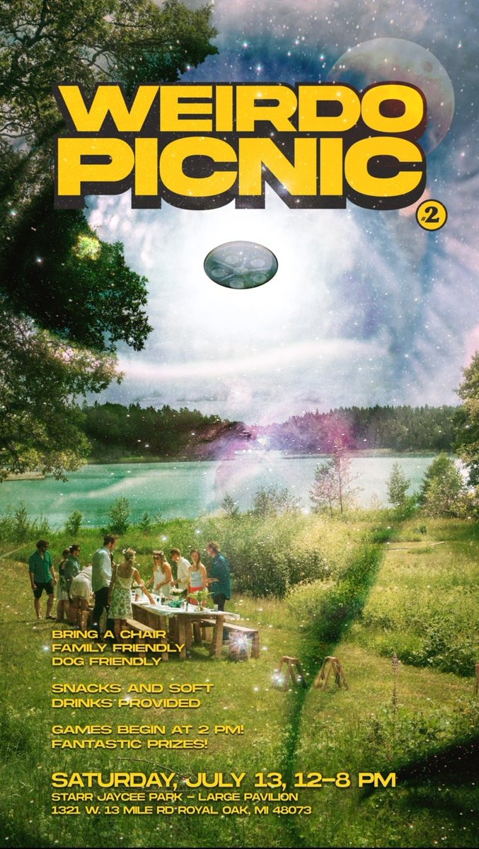 One week from today. Please, come enjoy the adventure. events.blackbirdrsvp.com/weirdopicnic