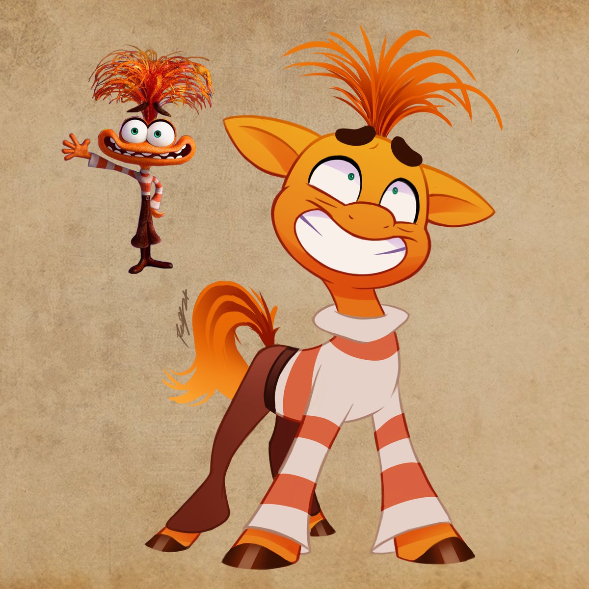 ArtHaruhi's tweet image. Enjoy Anxiety ponyfied ✨
Tried a more simplified style for this

#mlp #mylittlepony #mlpart #Insideout2