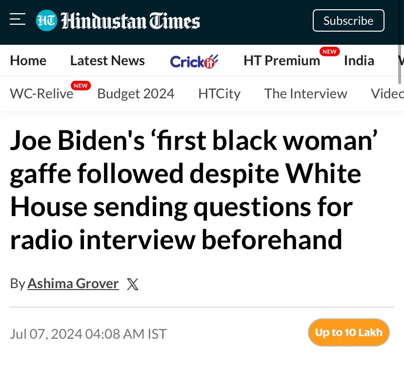 nikki_miumiu's tweet image. #2024大選前哨
癡呆登：我是首位女黑人與黑人總統共事
電台主持：問題預先經白宮審查提供 

國慶當日，#癡呆登 曾接受費城local的電台訪問，並指自己是首位女性黑人與黑人總統一起共事。涉事的電台主持坦言，問題是白宮提供的。
hindustantimes.com/world-news/us-…