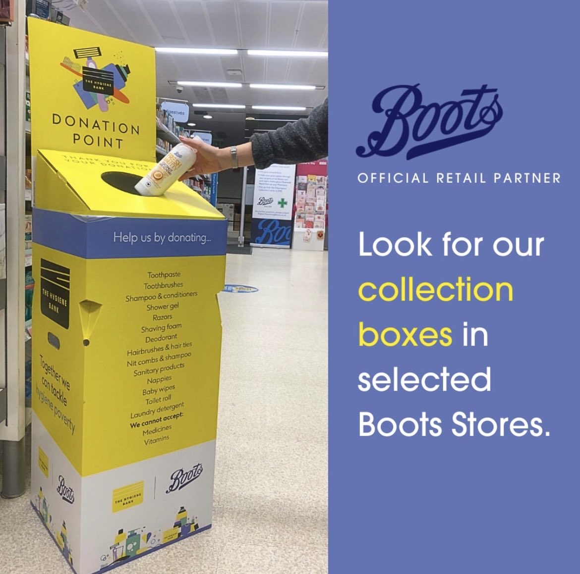 join <a href="/unilever/">Unilever</a>’s campaign today!  From today until 27th August 2024, <a href="/unilever/">Unilever</a> will match all brand donations in participating <a href="/bootsuk/">Boots</a> stores.