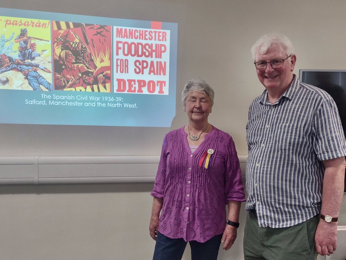IBGtrManchester's tweet image. Dolores Long and Chris Carson spoke in Salford about the Spanish Civil War and the International Brigade. Thanks to everyone who came along to Eccles Library and to Salford Community Leisure for their support. @SalfordCouncil @SalfordLeisure @IBMT_SCW