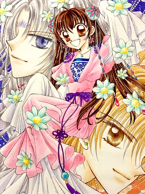 おはようございます今日は七夕ですね。千葉は快晴。ここ数年雨だったけど今年は織り姫と彦星会えるかな。聖ドラゴンガール連載時のカラー扉です。織り姫じゃなくてかぐや姫イメージの桃花。タイトルは真ん中に入れてもらったのかな。もう少し余白を考えようよ。過去の私 