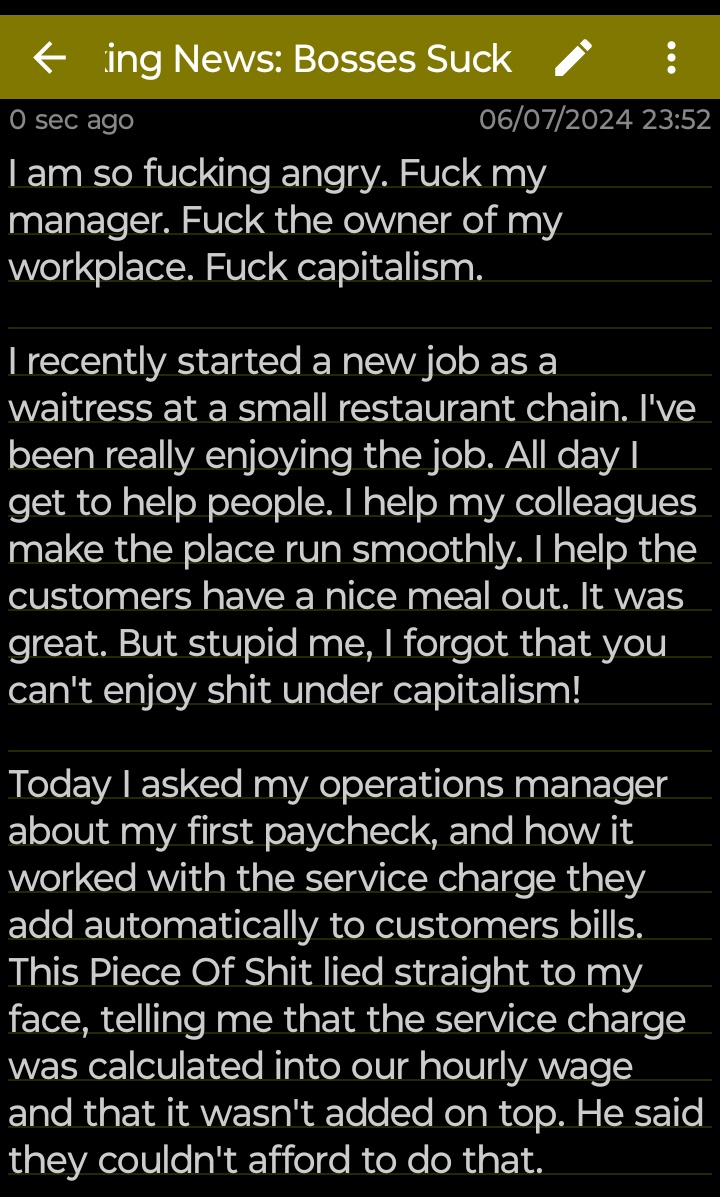RCPsupporter1's tweet photo. Breaking News: Bosses Suck

My latest letter to @revcommunists https://t.co/htT4Pxb54m