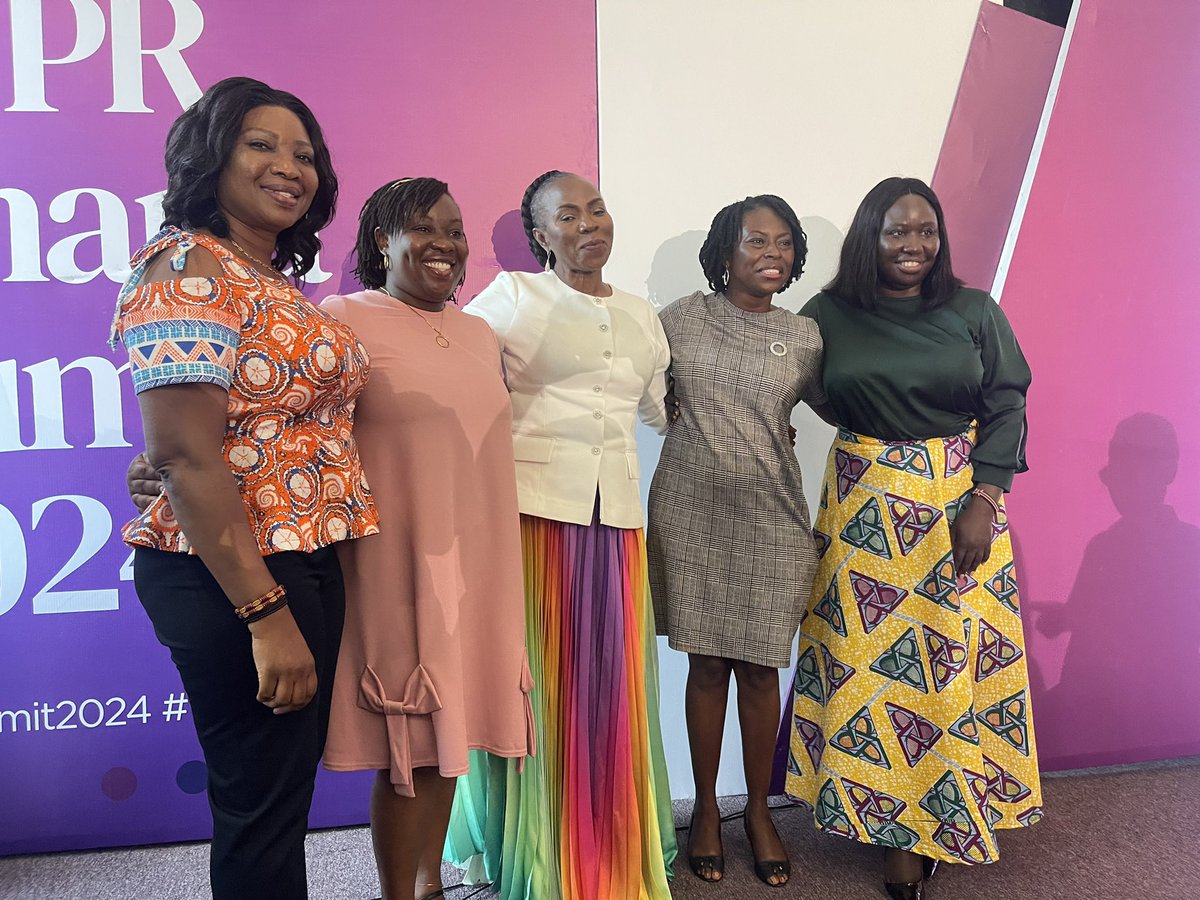 Solaceama's tweet photo. Insights from @Esther_Cobbah President of @iprGhOfficial 
⁃PR people are Social Doctors, they deal with the hearts and minds. 
⁃Empathy is at the heart of communication.
⁃Growth and comfort cannot coexist. 
#WomeninPRSummit2024 https://t.co/yD0mg2Imi5