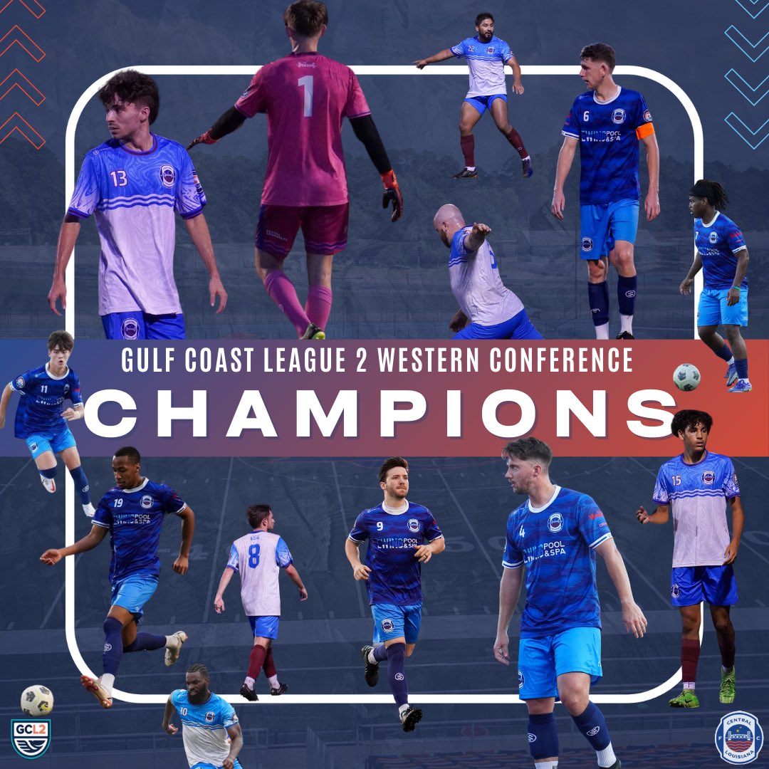 cenlafc's tweet photo. WE ARE GULF COAST LEAGUE TWO’S WESTERN CONFERENCE CHAMPIONS! 🏆

With today’s result, we can confirm we are IN the #GCL2 championship game! Pack your sunglasses, we love a good road trip 💼

#rapidsrising #gcl2 #nonleague https://t.co/L6wq9hnrG0