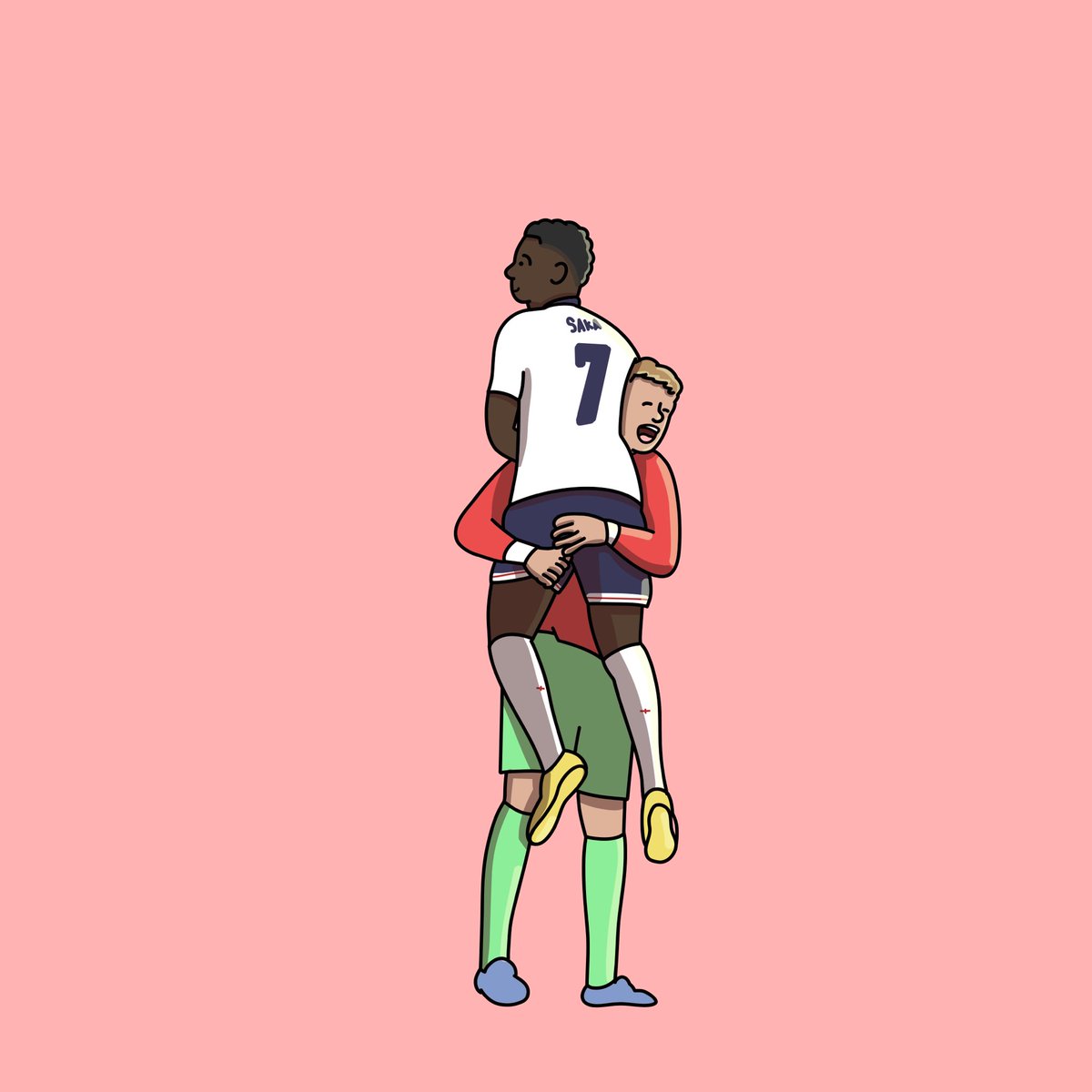 cantdrawarsenal's tweet photo. Saka and Ramsdale https://t.co/6q7ZcZLEUY