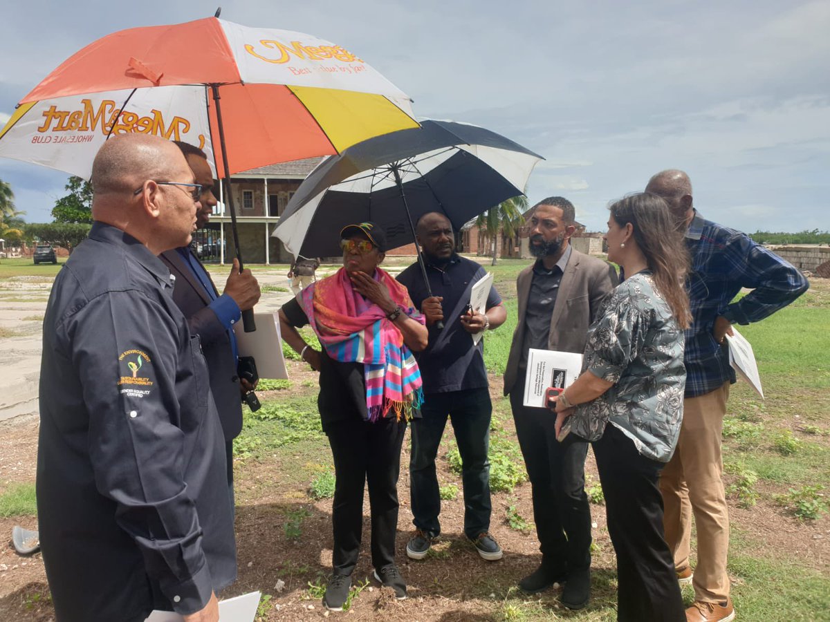 annapaolini's tweet photo. Climate change is a reality and is exponentially impacting SIDS. #hurricaneberyl was brutal and cultural institutions  &amp; heritage were not speared. Yesterday Hon Minister @Babsy_grange, her team and @CaribbeanUnesco assessed damages at Port Royal 🇯🇲, potential @UNESCO  WH site https://t.co/4y98QzOUO2