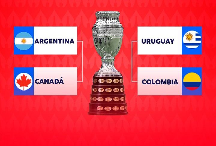 ZGol86's tweet photo. Así se jugarán las semifinales de la Copa América y Euro 2024

🔜 Argentina vs Canadá, martes 9 a las 21:00

🔜 Uruguay vs Colombia, miércoles 10 a las 21:00

🔜España vs Francia, martes 9 a las 16:00

🔜 Holanda vs Inglaterra, miércoles 10 a las 16:00 https://t.co/7qAgyNbnAU