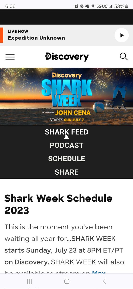 YourBoyBleau's tweet photo. Hi @SharkWeek you're linking this year's image to the 2023 schedule. Shark divers have a lot better attention to detail! https://t.co/UOTVGjYnRU