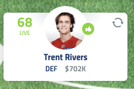 patl2404's tweet photo. 👀 #PODWatch #AFLFantasy 

Add to my list of PODs: LDU, Warner, Treloar + Rankine. Sitting 600 rank overall. https://t.co/TOOC2IdK9j