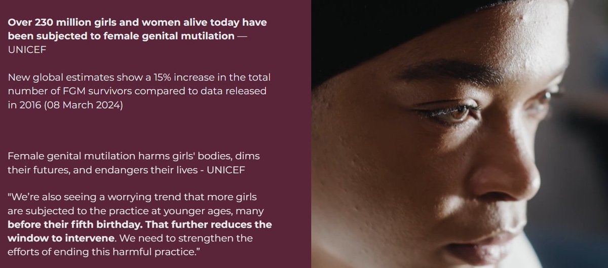 FGM typically involves the partial or total removal of the external genitalia. Sometimes the vaginal opening is sewn up.

UNICEF:  FGM is linked to 30 predominantly African countries and up to 50 including in Asia, the Middle East, Latin America, and Eastern Europe.