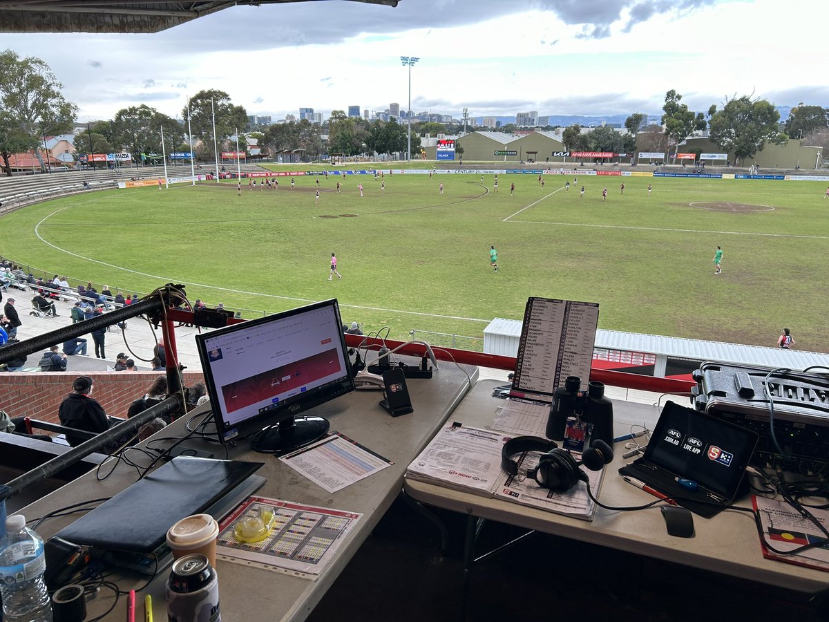 Phil Aspinall (@philhaspinall) on Twitter photo Back in the commentary box to call <a href="/Hostplus/">Hostplus</a> state league action with <a href="/pattygoldy/">Patrick Goldsmith</a> for <a href="/WestAdelaideFC/">West Adelaide FC</a> and <a href="/NorwoodFC/">Norwood FC</a> from Hisense Stadium. Join us on <a href="/SANFL/">SANFL</a> Now, the <a href="/AFL/">AFL</a> app and afl.com.au. The Redlegs should be too strong for the Bloods but hoping for a good game. Back in the commentary box to call <a href="/Hostplus/">Hostplus</a> state league action with <a href="/pattygoldy/">Patrick Goldsmith</a> for <a href="/WestAdelaideFC/">West Adelaide FC</a> and <a href="/NorwoodFC/">Norwood FC</a> from Hisense Stadium. Join us on <a href="/SANFL/">SANFL</a> Now, the <a href="/AFL/">AFL</a> app and afl.com.au. The Redlegs should be too strong for the Bloods but hoping for a good game.