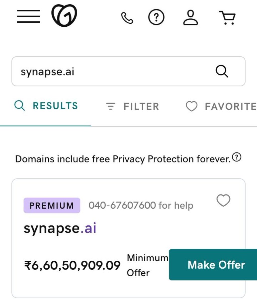 Apaurusheya03's tweet photo. Found my dream domain name... but it also came with a dream price. #AI https://t.co/YNWCoy1ZHB