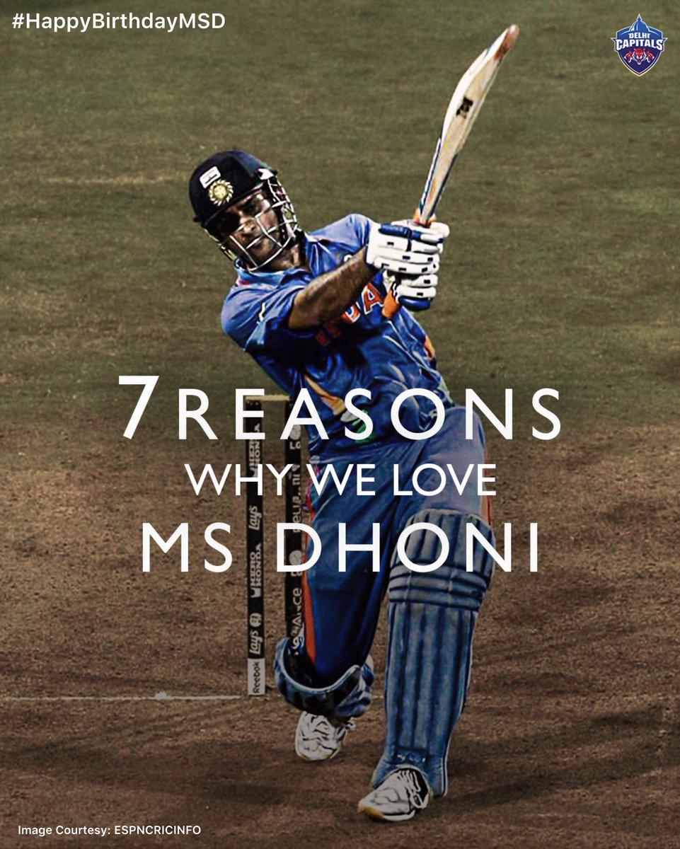 DelhiCapitals's tweet photo. There are ♾️ reasons why we love our number 7️⃣🫶

Happy Birthday, Thala ♥️ https://t.co/OSI7xnBhxn