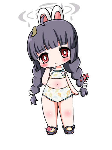 暑いから水着ミユ描いた 