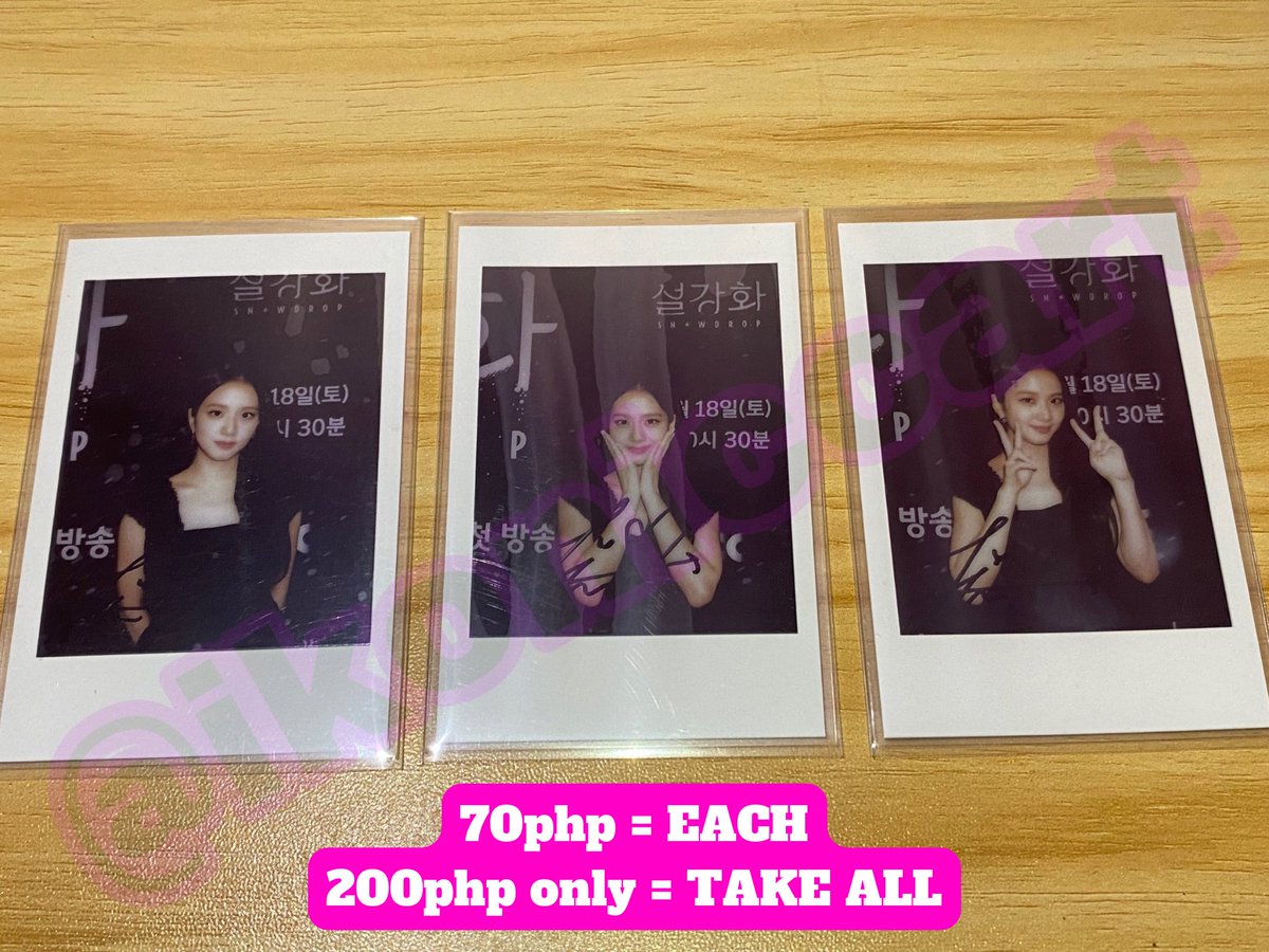 ikoniccart's tweet photo. wts lfb quitting sale ph 
#konycart 🛒

BLACKPINK KIM JISOO - SNOWDROP POLAROID (Official)

— 70php = EACH
— 200php = TAKE ALL (Set)
— x sensitive / no rush
— mint condition 
— reply/dm to claim

🛒: gcash
🚚: direct jnt
📍: tarlac or nueva ecija

📌 snowdrop ep album pcs pc https://t.co/ITyQCxAkJy
