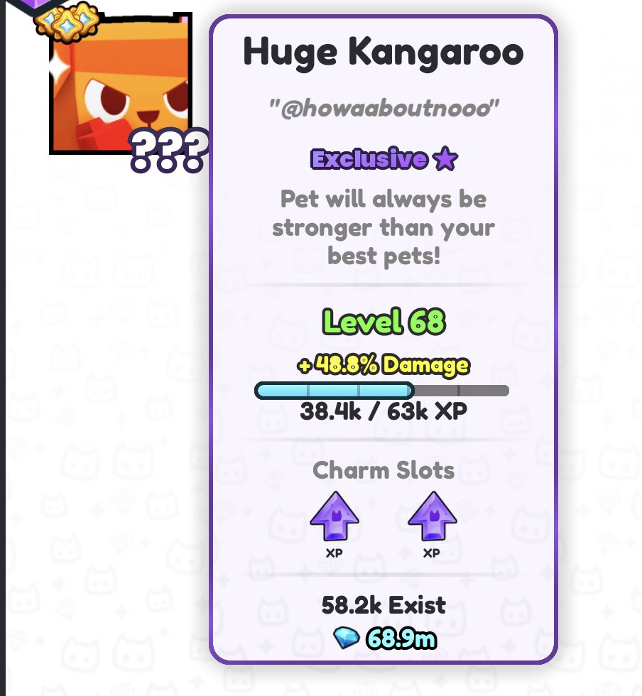 🎉 DAILY GIVEAWAYS - Day 217 🎉
🔥 HUGE Kangaroo! 🔥

Requirements:
🤝 follow me &amp; <a href="/PogiePoo/">Pogie</a> 
❤️ &amp; 🔁 like &amp; RT
💬 reply w/ ur username

giveaway ends in 48 hours! good luck! 🔥
#PetSimulator99 #PetSim99 #PS99 #PetSimulator #PetSimulator99Giveaways #ROBLOX