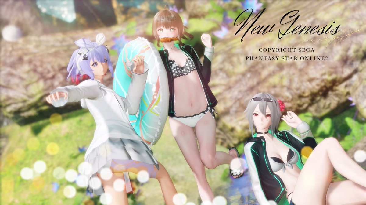 #PSO2NGS_SS
チムメン夏の水着ss