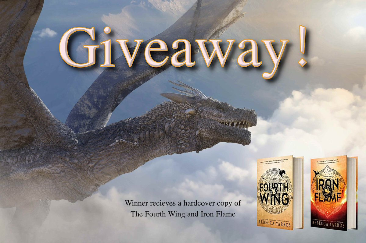 Do you like romance and fantasy? Do you want to display hardcover trophies on your bookshelf? 
Then enter to win a hard cover copy of both The Fourth Wing and Iron Flame!

kingsumo.com/g/mpw8zd1/four…

#IARTG #RomanceReaders #romantasy #fantasynovels #reading #booklovers #pnr #books