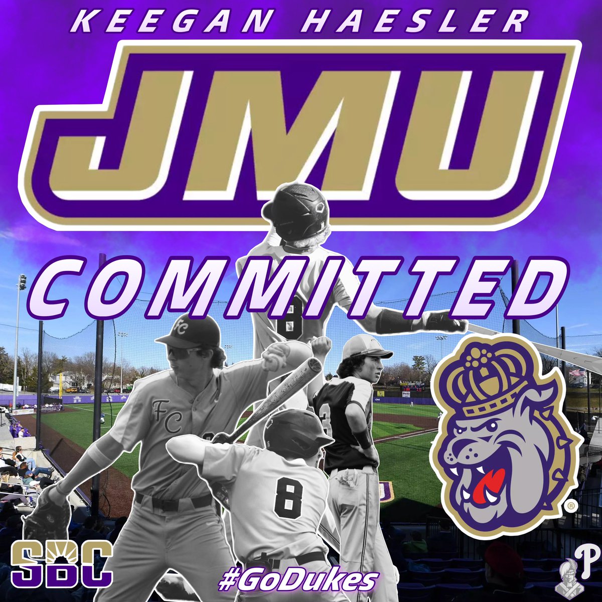 Committed. #GoDukes

I’d like to announce that I will be continuing my athletic and academic career at James Madison University. Thank you to all of my friends, teammates, coaches, and most importantly my family for supporting me. GO DUKES! 🐶🟣