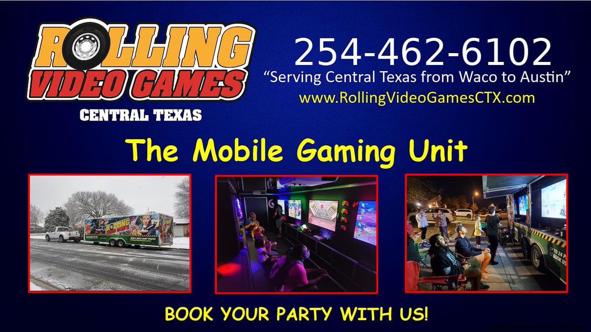 RVGCTX's tweet photo. Level up your party! 🎉🎮 Since 2015, we’ve brought gaming to your door from Waco to  the ATX! 🌟 
📺 Six 55" Smart TVs
🎮 Xbox Series X, Xbox Ones, PS5, PS4s, Switches
🔊 Surround sound
Host up to 24 gamers! Fully A/C &amp; heated. ☀️❄️
👉 Rally the squad &amp; get your game on! 🚀🎮🎈 https://t.co/IOwE2ojMvF