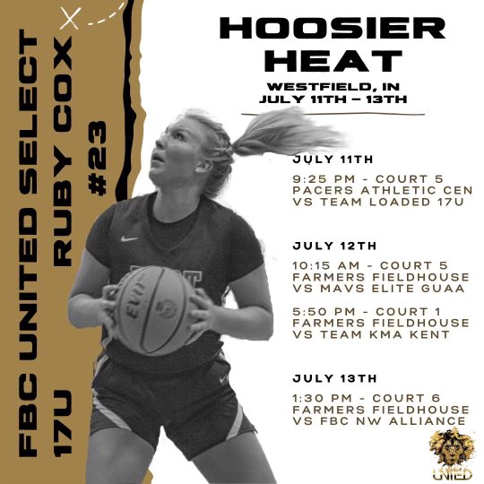 Ruby Cox (@ruby_cox11) on Twitter photo Catch us this week at the <a href="/InsiderExposure/">InsiderExposure</a> Hoosier Heat in Westfield, IN, July 11th - 13th at the Pacers Athletic Center and Farmers Fieldhouse!
<a href="/CoachFoot615/">CoachFoot615</a>
<a href="/FBCMotton/">FBC Mo</a>
<a href="/fbcnashvilletn/">FBC Nashville</a> Catch us this week at the <a href="/InsiderExposure/">InsiderExposure</a> Hoosier Heat in Westfield, IN, July 11th - 13th at the Pacers Athletic Center and Farmers Fieldhouse!
<a href="/CoachFoot615/">CoachFoot615</a>
<a href="/FBCMotton/">FBC Mo</a>
<a href="/fbcnashvilletn/">FBC Nashville</a>