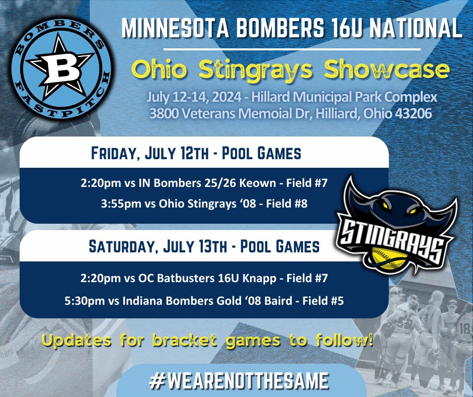 Awesome tournament! 5-2 with a #1 seed &amp; battled to the end in extra innings. Great showing for the state of Minnesota &amp; Bomber Nation. Awesome group of players &amp; coaches! Special thanks to the college coaches who stopped by to watch our great athletes. Next off to Columbus, OH!
