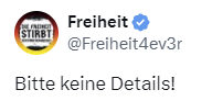 AndiRkn's tweet photo. @Freiheit4ev3r 3-2-1 ... Jetzt kommen sie wieder aus ihren stinkenden Löchern, die #misogynen Ewiggestrigen.
Und warum? Weil ausgerechnet einem Profil, das sich "Freiheit" - nein "Freiheit4ev3r" nennt, u. a. Bisexualität dann wohl doch zu viel Freiheit ist. Lächerlich!
#Bigotterie https://t.co/xUibEH895k