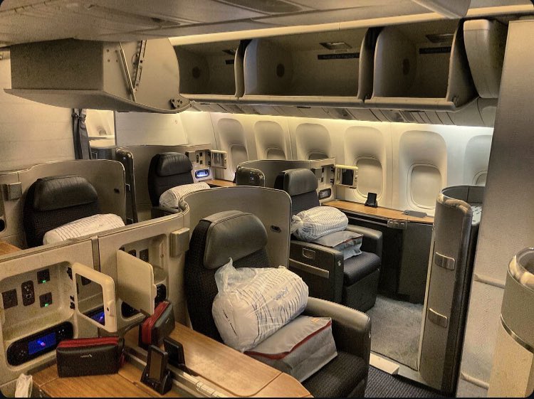 erich772's tweet photo. Worked first class from NY to London this week on our elegant 777-300 😍 so sad that #FlagshipFirst will be disappearing from our fleet soon…💔 https://t.co/IOA0dMzw2Q