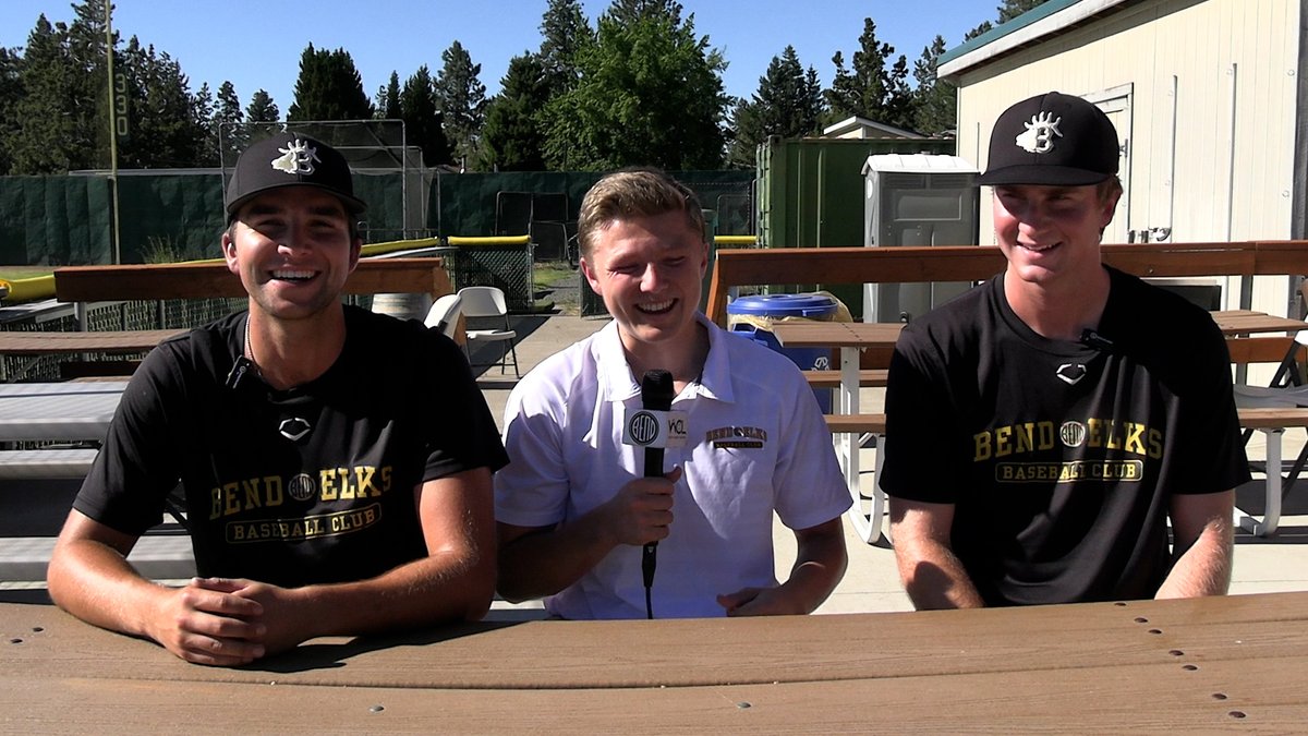 Blake Niemann (@blakes_take2) on Twitter photo Awesome chatting with the Elks brotherly duo on the bump <a href="/AndrewHarbour25/">Andrew Harbour</a> and <a href="/BrianHarbour25/">Brian Harbour</a> about playing together in Bend, sibling competitiveness and writing their own baseball chapter in the Harbour family's hoop-filled history. 🦌🦌
youtu.be/hNGI8UivrcM Awesome chatting with the Elks brotherly duo on the bump <a href="/AndrewHarbour25/">Andrew Harbour</a> and <a href="/BrianHarbour25/">Brian Harbour</a> about playing together in Bend, sibling competitiveness and writing their own baseball chapter in the Harbour family's hoop-filled history. 🦌🦌
youtu.be/hNGI8UivrcM