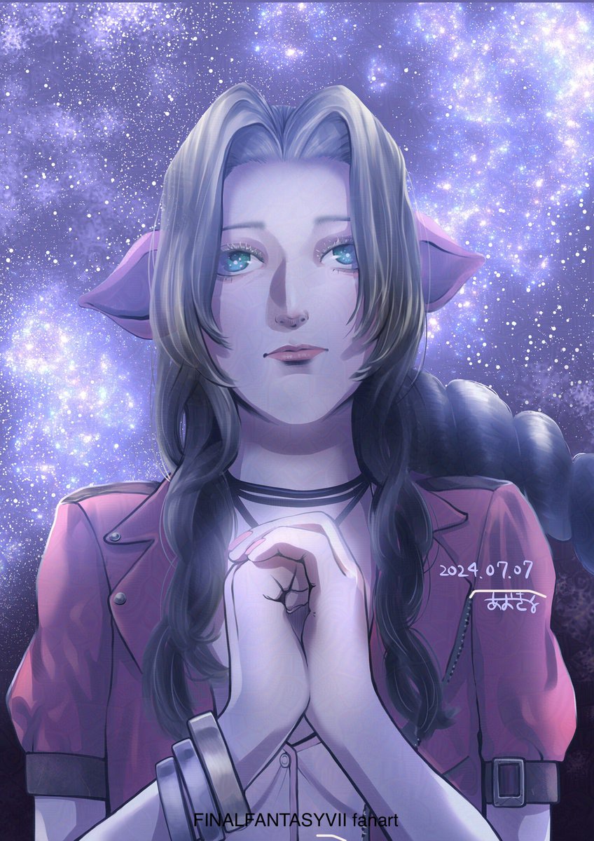 エアリス・ゲインズブール 「七夕っ…だね!#FFVII #FinalFantasyVIIRebirth #エ」|あおきよ/aokiyoのイラスト