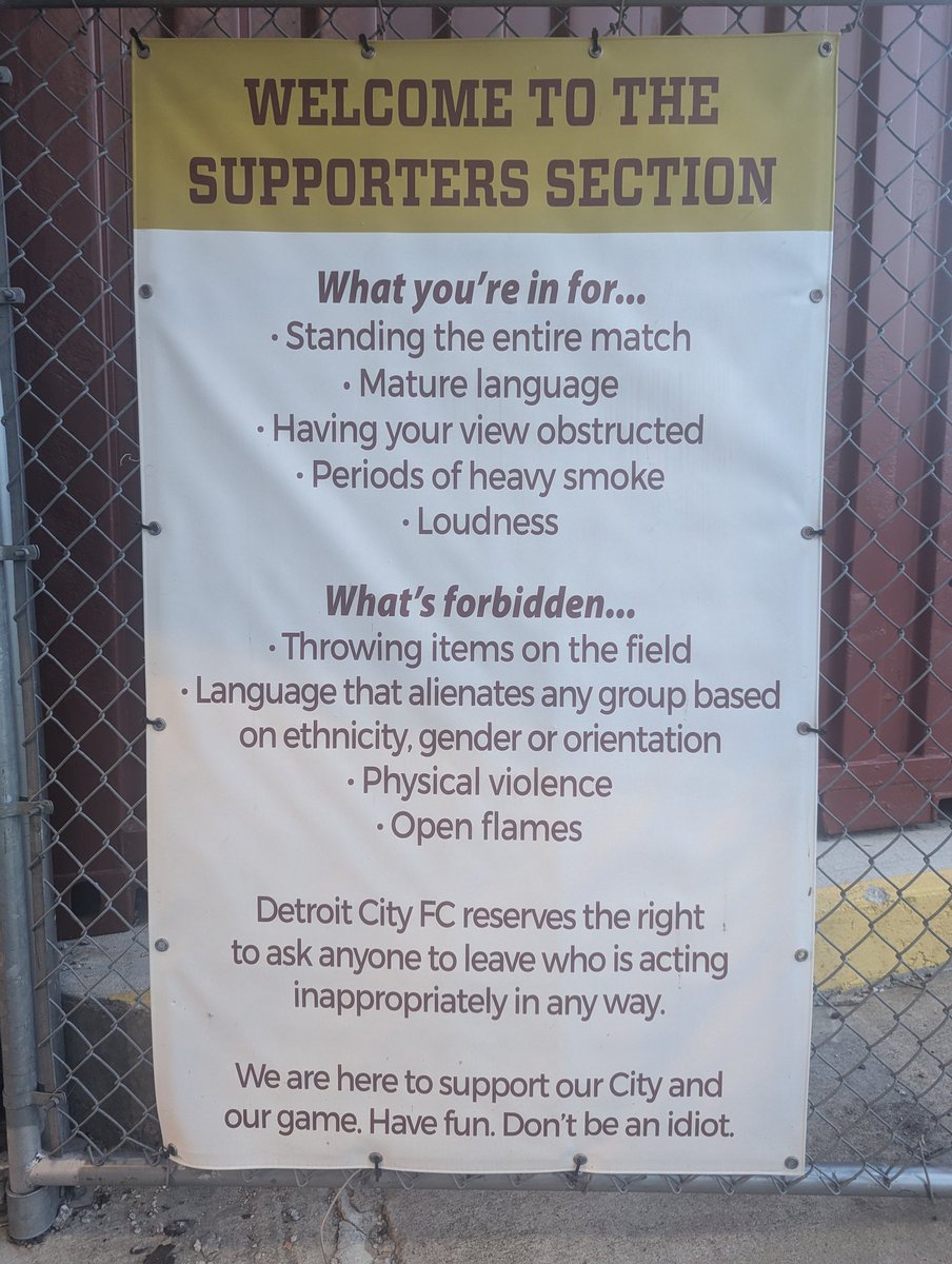 Spread the word: don't call the cops because a flag is in the supporters section at Keyworth